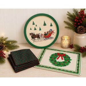 Christmas Bundle Tray, Placemats, Napkins
